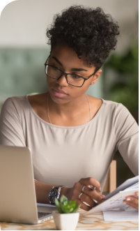 Girl with laptop